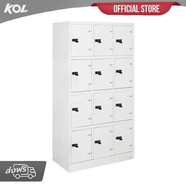 KOL 12-Door Locker Cabinet with combination lock per Compartment