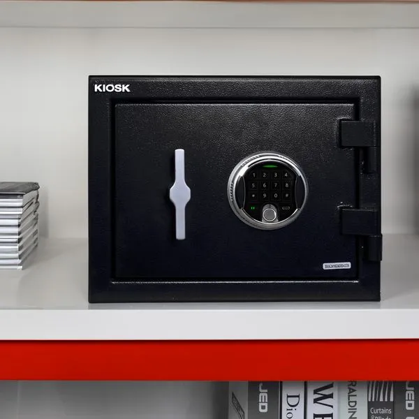 Fireproof safe with fingerprint  and digital code system,  22 kgs.