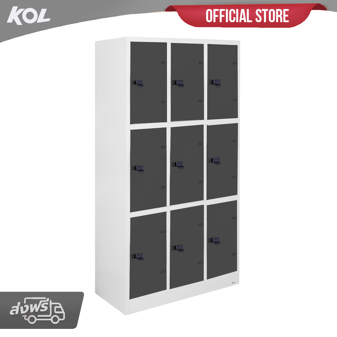 KOL 9-Door Locker Cabinet with combination Keys per Compartment