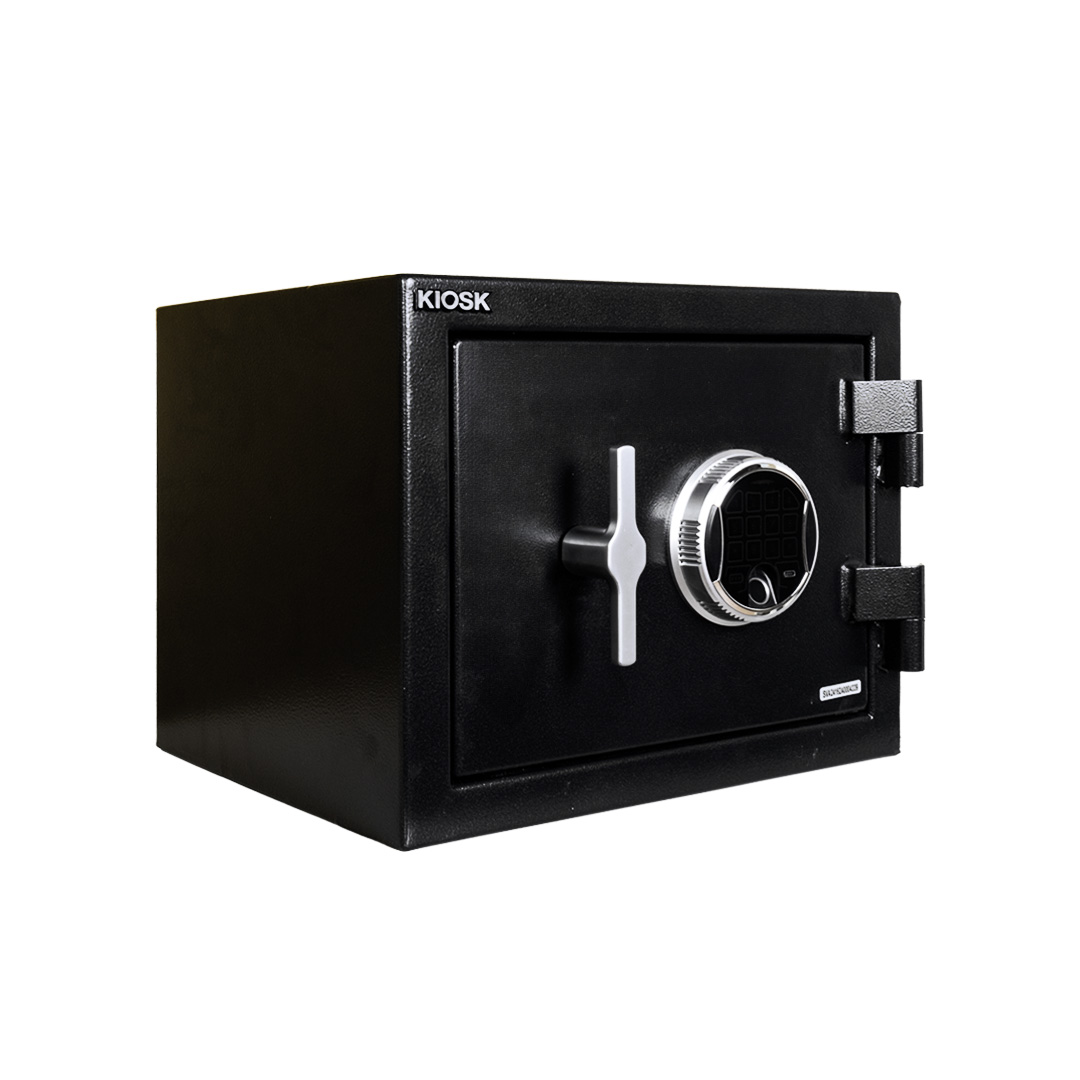 Fireproof safe with fingerprint and digital code system, 22 kgs.