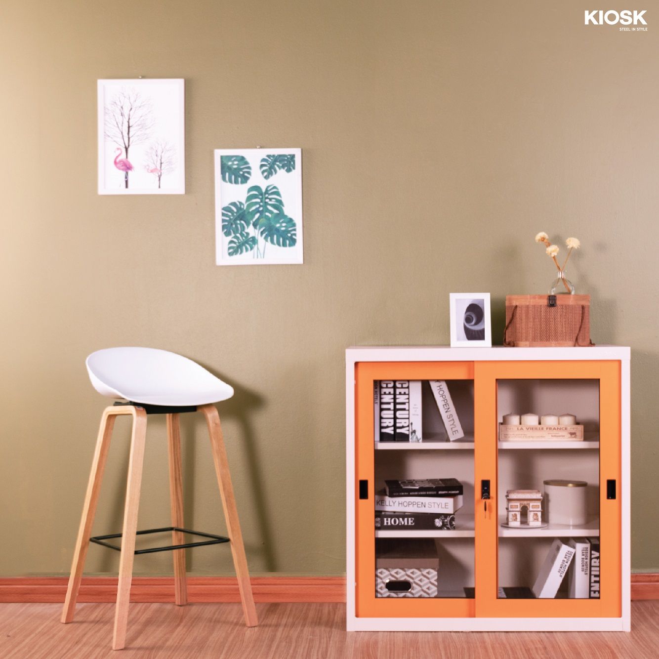 Sliding glass door cabinet 3ft.