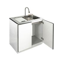 KIOSK Kitchen Cabinet with SinkSUS304 Smart Faucet & Full Accessories-4