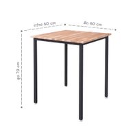 Dinning table  for 2 with Acacia wood  top-10