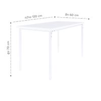 Dinning Table for 4seats with steel top-7