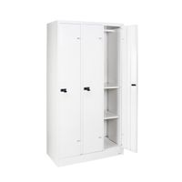 KOL 3-Door Locker Cabinet with 1 Rod, 2 Shelves, and combination Locks-2