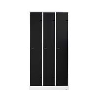 KOL 3-Door Locker Cabinet with 1 Rod, 2 Shelves, and combination Locks-4