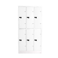 KOL 6-Door Locker Cabinet with 1 Rod, 1 Shelves, and combination Locks-1