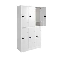 KOL 6-Door Locker Cabinet with 1 Rod, 1 Shelves, and combination Locks-2