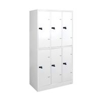 KOL 6-Door Locker Cabinet with 1 Rod, 1 Shelves, and combination Locks-3