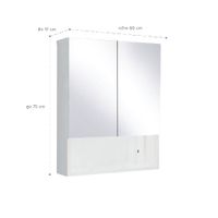 2 Mirror Door Wall Cabinet-10