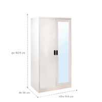 Open door-capsule handle mirror wardrobe - Ixy Mild collection-4