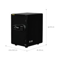 Brankas tahan api dengan sistem sidik jari dan kode digital, berat 46kg (Vertical)-9