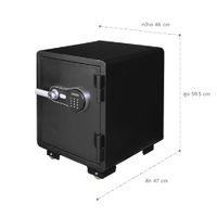 ตู้เซฟกันไฟ 74กก. ระบบแสกนลายนิ้วมือ และรหัสดิจิตอล-2