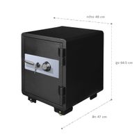 ตู้เซฟกันไฟ92กก. ระบบรหัสหมุนและกุญแจ -3