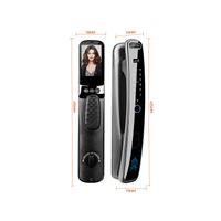 Smart Digital Door Lock with face recognition/finger scan/code/NFC card/Mobile-5