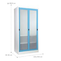  Frosted glass sliding wardrobe-7