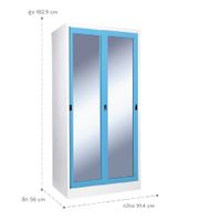 Mirror glass sliding wardrobe-8