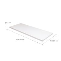 KOL Shelf Board for 3-Foot Sliding Door Cabinet with Shelf Hooks.-3