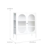 ตู้โชว์ 3ชั้น  ทรงกลาง รุ่น Sleek พร้อมกระจกคลื่นมุมโค้ง 3 ด้าน-8