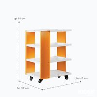 Multipurpose Storage Cart with Wheels - Tiny Loft Model-3