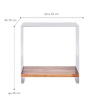 Durâmor Side Table and Coffee Table -Neem wood shelf.-5