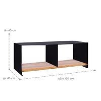 Durâmor Coffee Table 120 cm. with neem wood shelf.-1