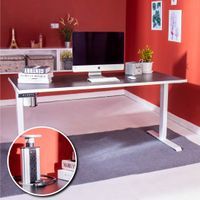 Electric adjustable Desk with Pop up Socket 180 cm.