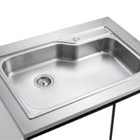 KIOSK DB-203 Kitchen Cabinet with Pearl Sand Finish Stainless Sink-13