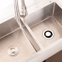 Kitchen Cabinet with 2 bowl 304stainless sink & Food Waste Disposer-1