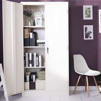 KOL 2-Door Cabinet with L Shape Handles, Adjustable Shelves, and Lock-5