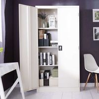 KOL 2-Door Cabinet with Recessed Handles, Adjustable Shelves, and Lock-4
