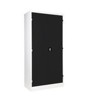 KOL 2-Door Cabinet with Recessed Handles, Adjustable Shelves, and Lock-5