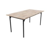 KIOSK Acacia Wood Top Dining Table 150x80x70 cm-2
