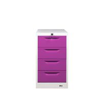 KOL 4-Drawer Filing Cabinet for Documents and Equipment with Automatic Locking Key-7