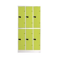 KOL 6-Door Locker Cabinet with 1 Rod, 1 Shelves, and combination Locks-5