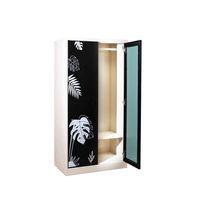 Open door-capsule handle mirror wardrobe-Monsterla graphic , Ixy Mild collection-3
