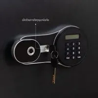 Fireproof safe with fingerprint and digital code system, 46kg. -Vertical-5