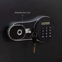 Fireproof safe with fingerprint and digital code system, 46kg. -Vertical-6