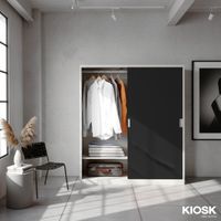 KIOSK SDS-160K Sliding Door Steel Wardrobe 160 cm with Rail