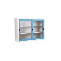 KOL 4-Foot  Sliding Glass Cabinet with 3 Adjustable Shelves and Lock-4