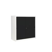 KOL 3-Foot Solid Sliding Cabinet with 3 Adjustable Shelves and Lock-5