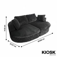 Luxury Velvet Love Seat, 2-Seater High Rebound Foam (30 Density)-6
